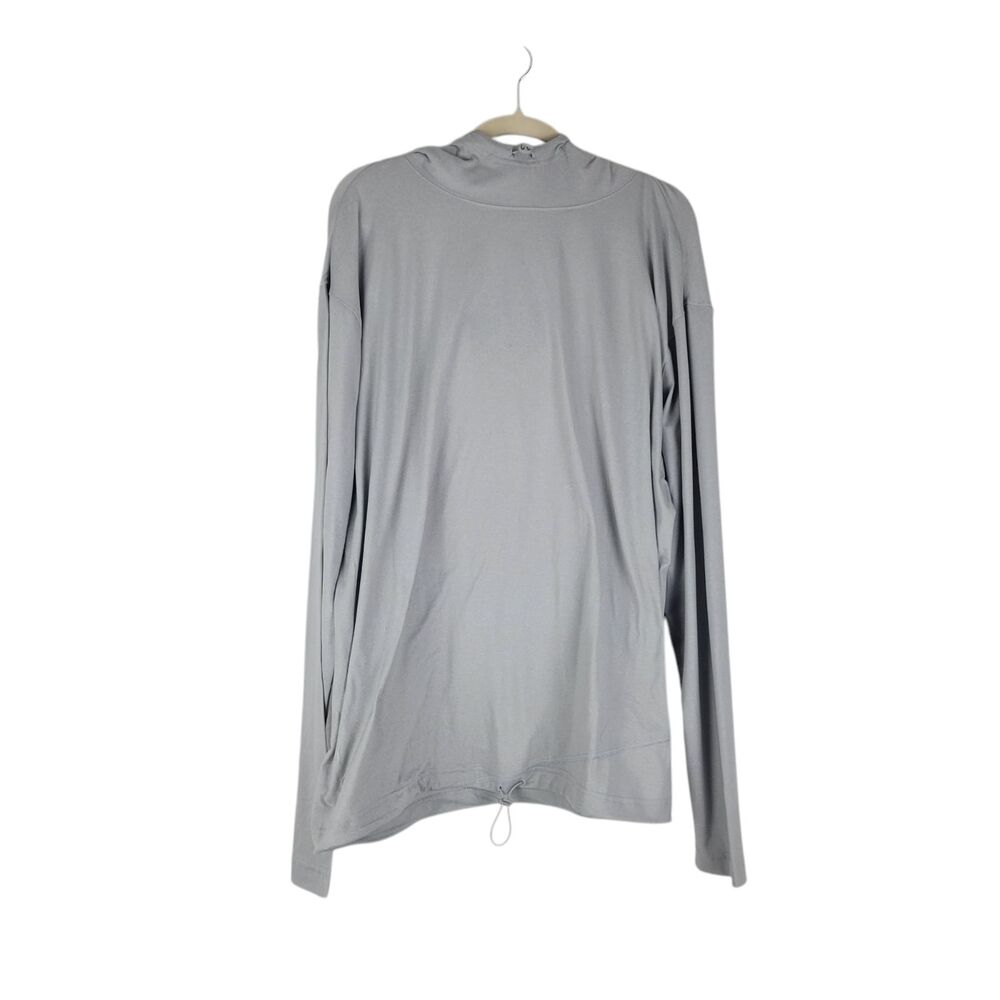 Mono B Hoodie MTA0823-P Women's size XL Light Gray Lightweight Pullover NWT